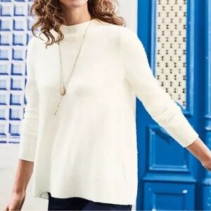 Boden Allegra Split Back Cream Women's Sweater